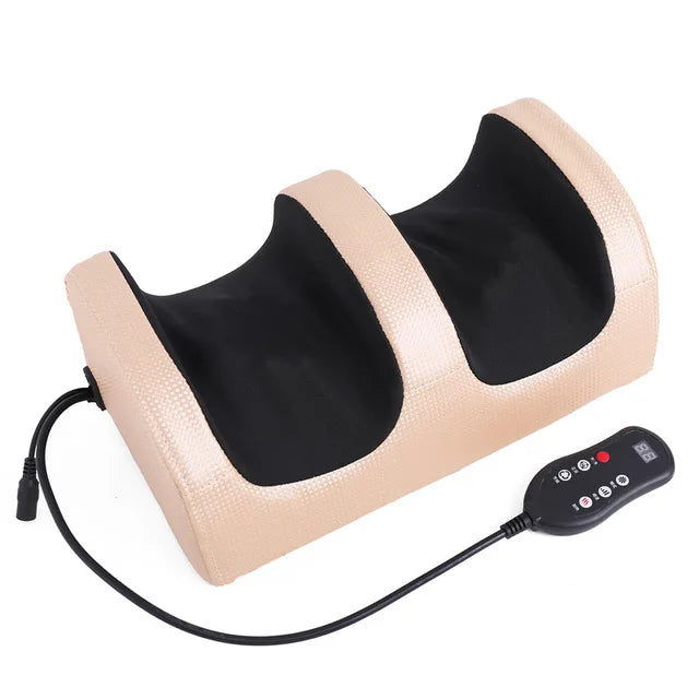 Gold version of HOMEFISH foot massager with remote controller attached